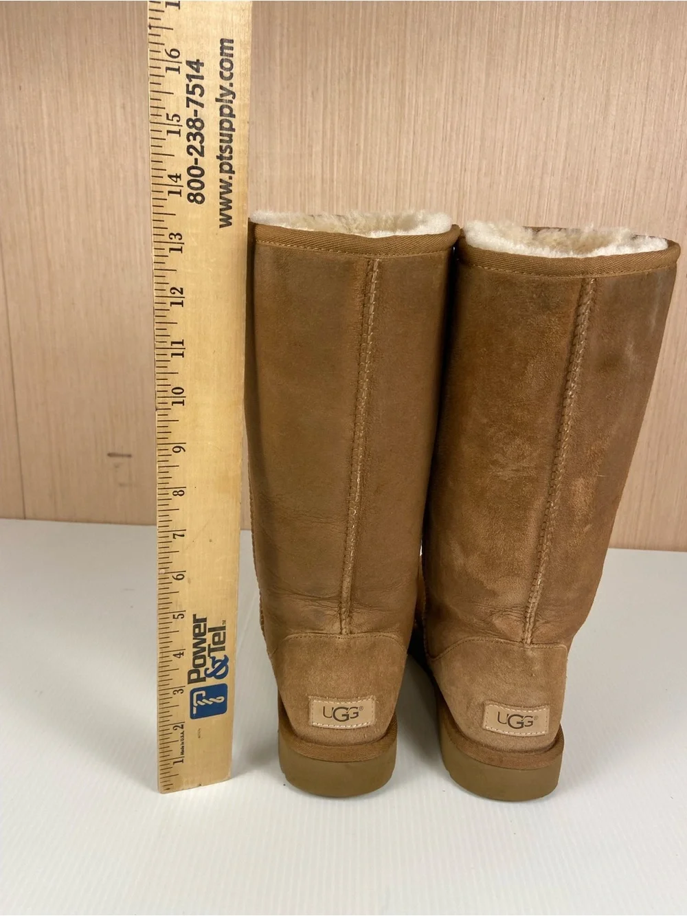 UGG Classic Tall Chestnut Suede Sheepskin Boots Women’s Size 9